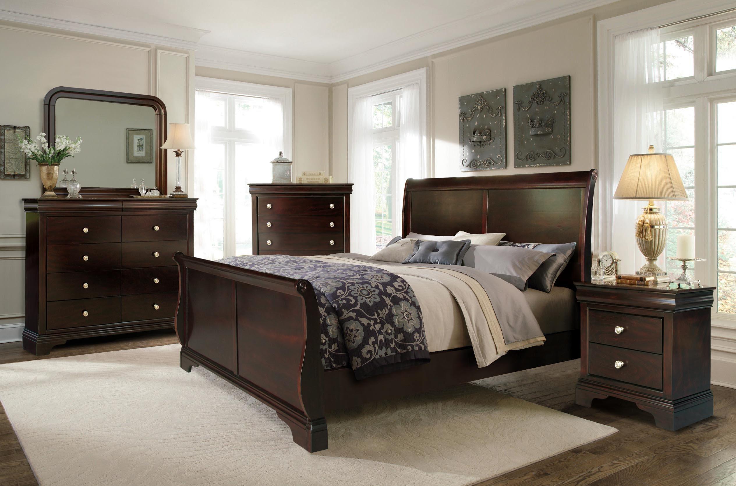 King sleigh deals bedroom set